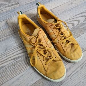 Adidas leather mustard sneakers shoes, men's 10